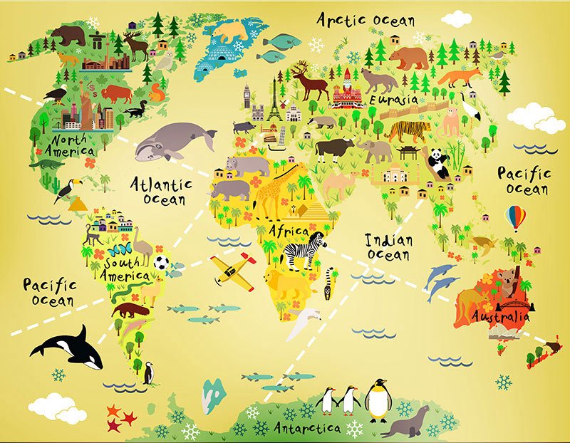Коллекция Для детей (карты мира) на сайте OboiVkus.by