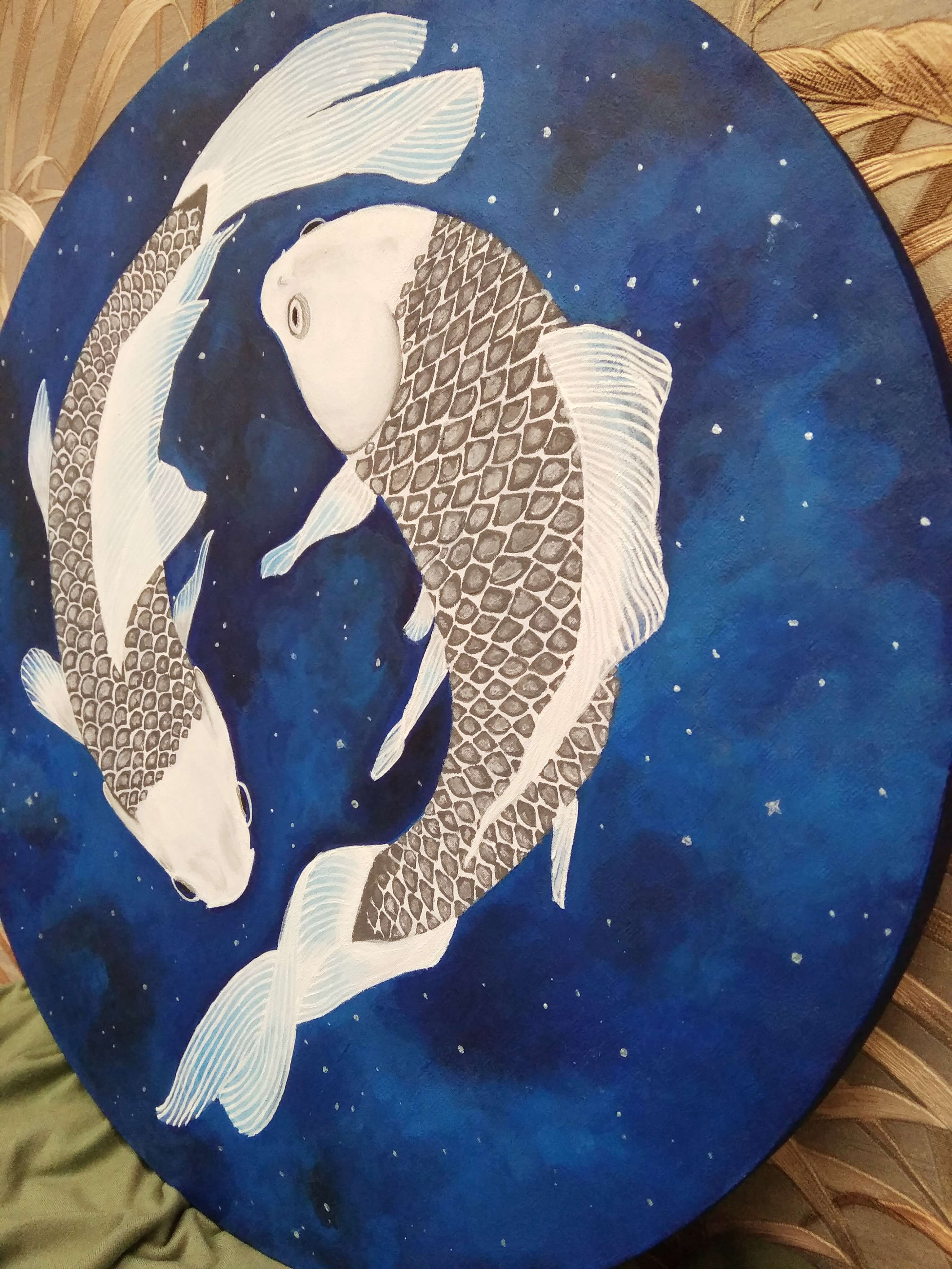 Картины, 3D-панно, панно из мха Зодиак: Рыбы_3 на сайте OboiVkus.by