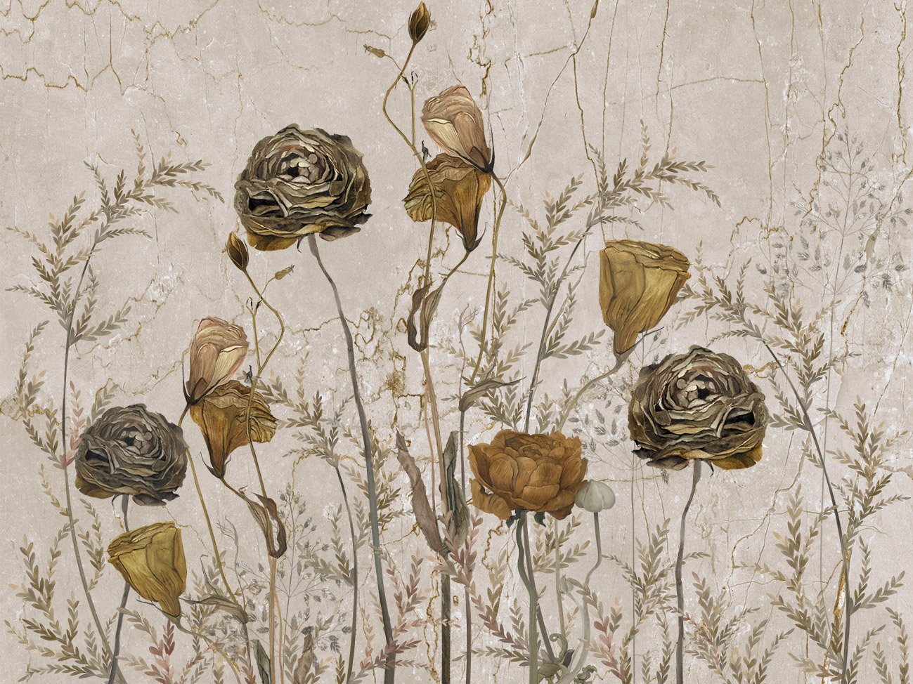 Фрески 24669 (Herbarium)_0 на сайте OboiVkus.by