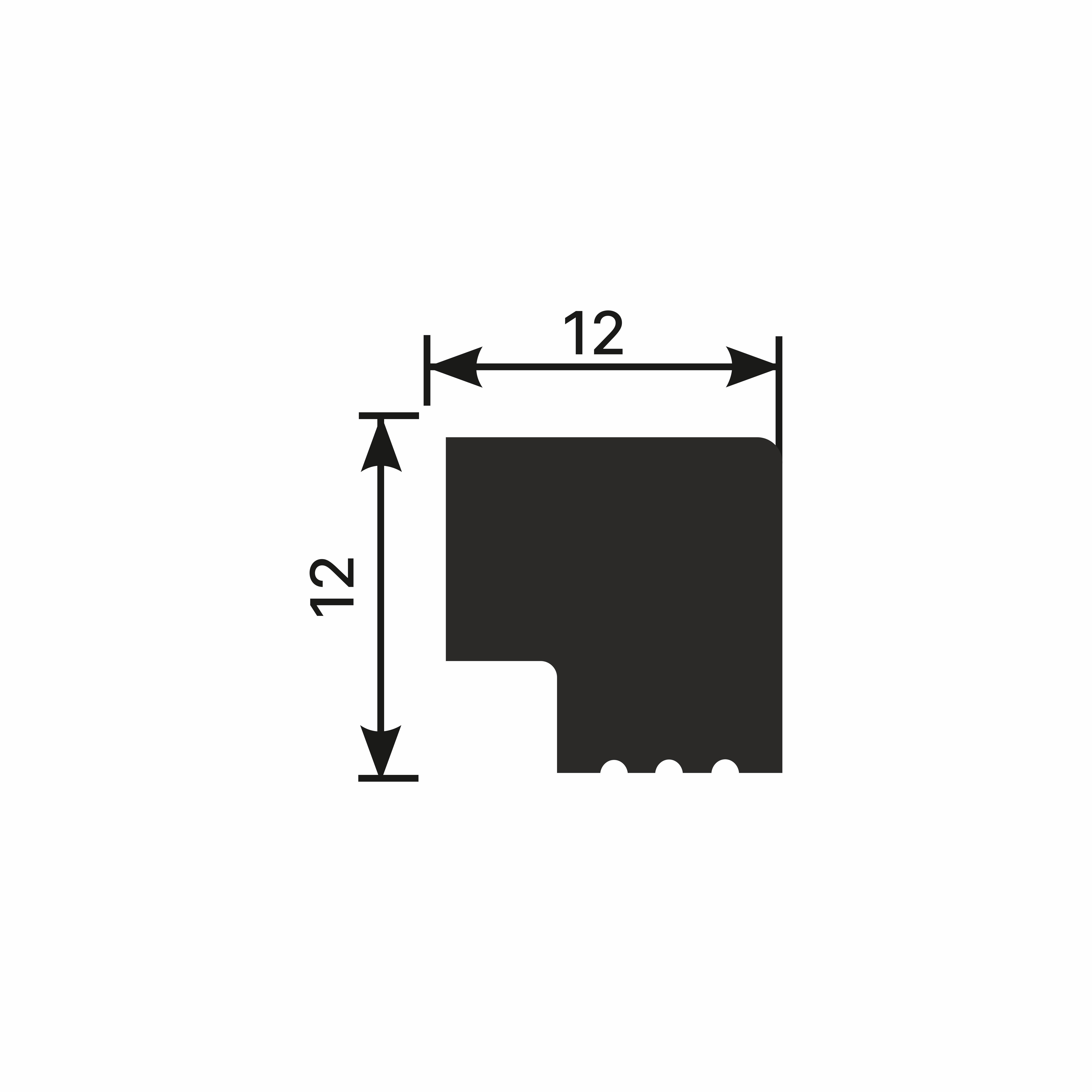 Молдинги, рейки, углы Заглушка правая ZP006_1 на сайте OboiVkus.by