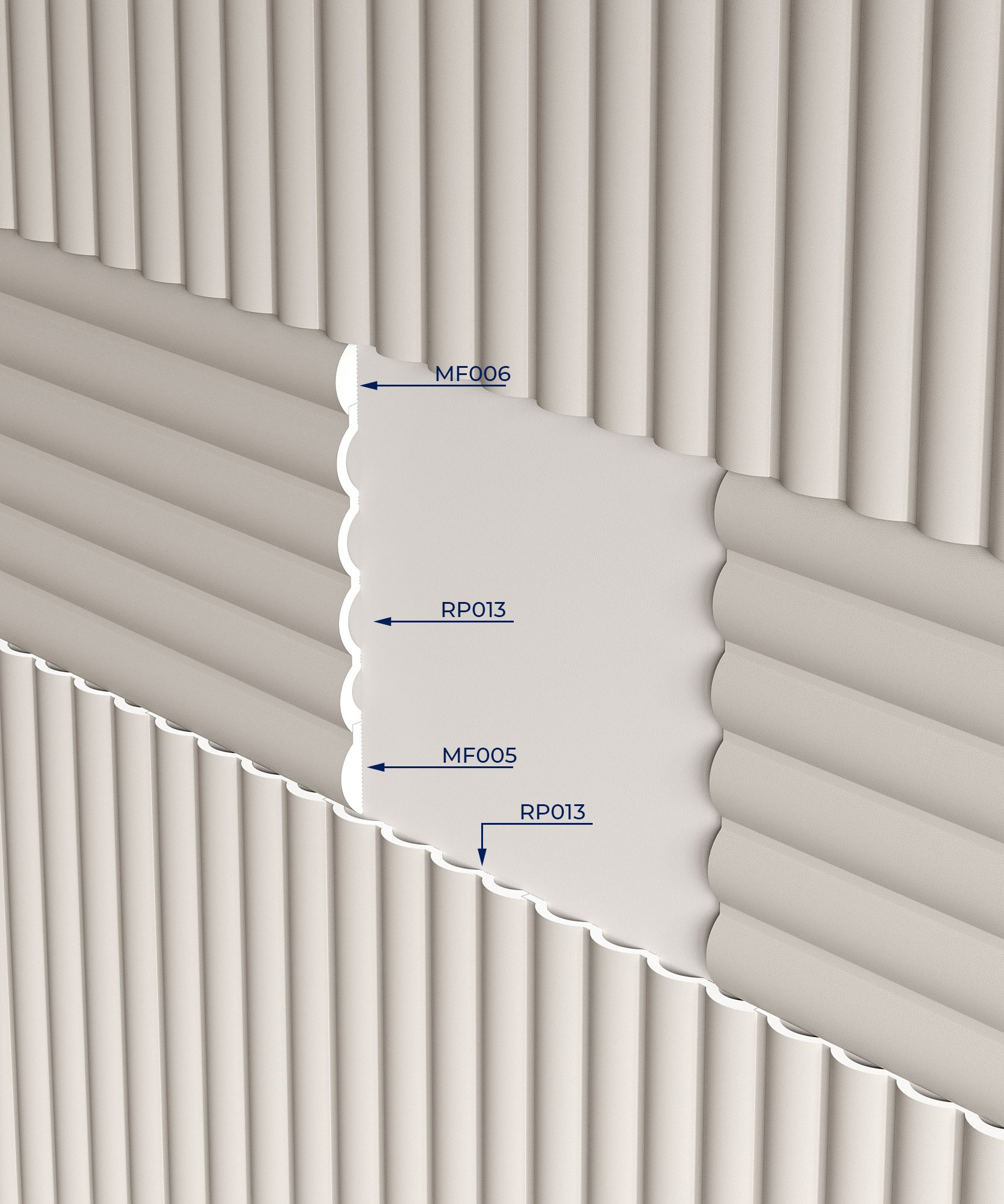 Молдинги, рейки, углы MF005 финишный_2 на сайте OboiVkus.by