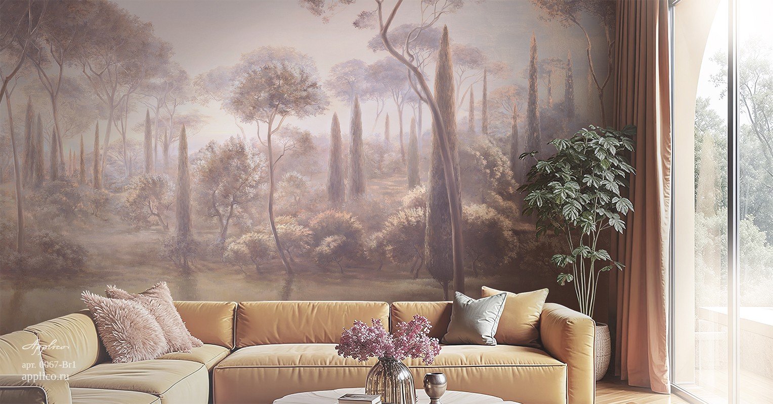 Фотообои и панно Кипарисы OP 0067-Br1_1 на сайте OboiVkus.by
