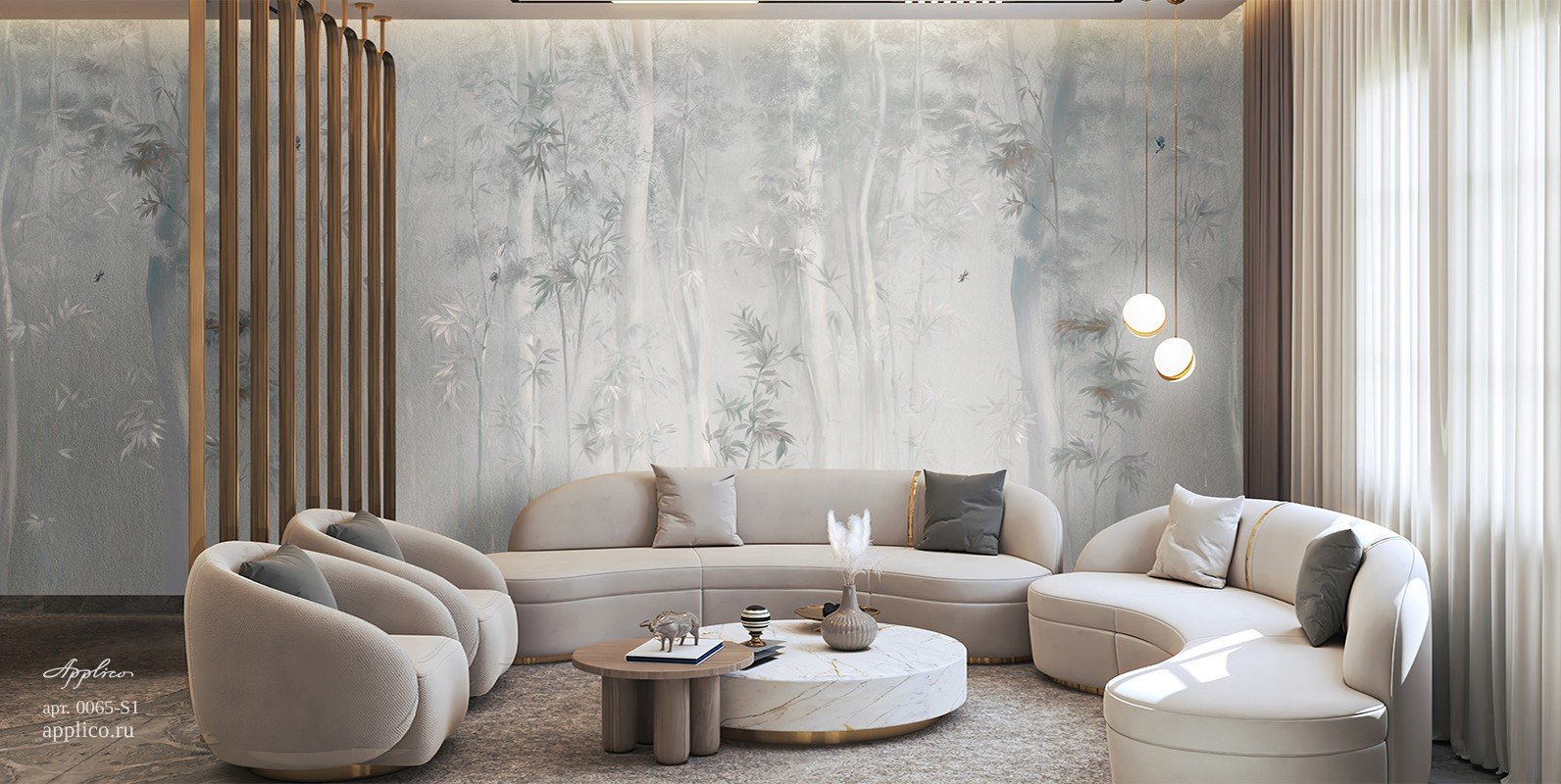 Фотообои и панно Бамбуковая роща OP 0065-S1_1 на сайте OboiVkus.by