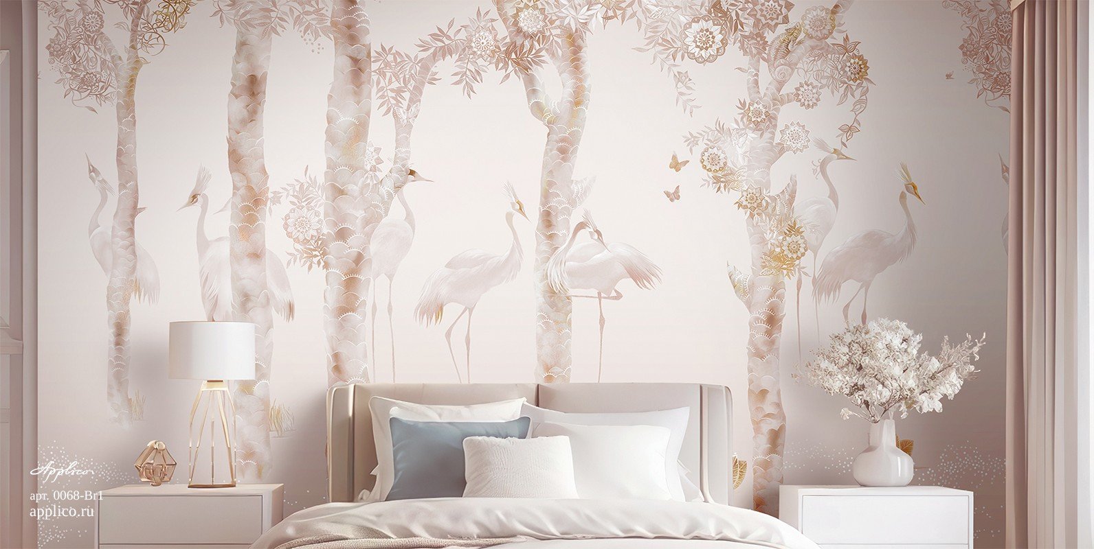 Фотообои и панно Журавлиная роща OP 0068-Br1_1 на сайте OboiVkus.by